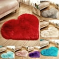 thumbnail image 3 of BloomLoom Heart Faux Fur Rug,Soft Faux Sheepskin Fur Area Rugs for Home Sofa Floor Mat Plush,for Bedroom Bedside Bed Floor Living Room Plush Carpet,Purple, 3 of 3