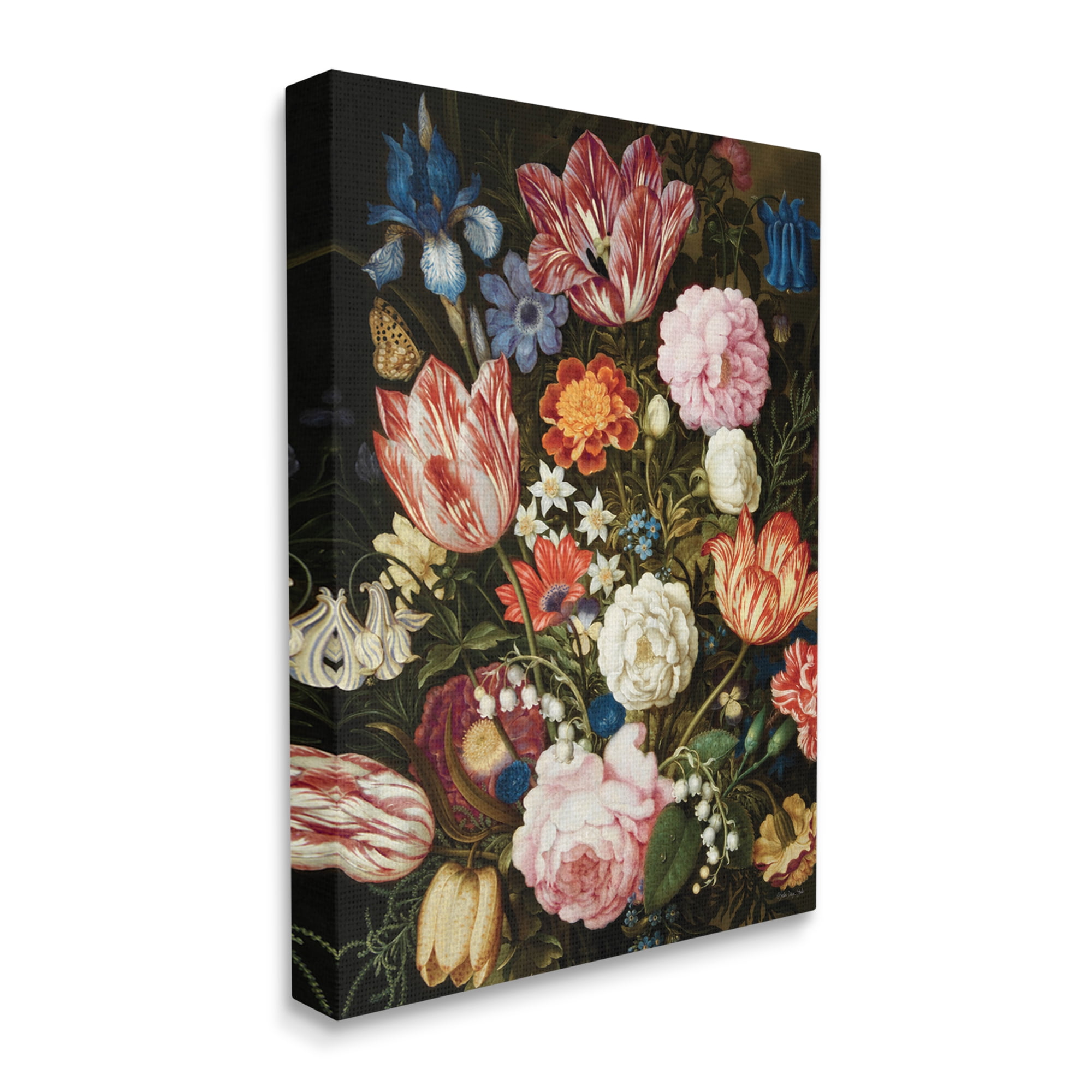 Stupell Industries Mixed Vintage Bouquet Botanical & Floral Painting Gallery Wrapped Canvas Print Wall Art, 16 x 20