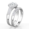 thumbnail image 4 of Luxe Jewelry Designs 2-Piece Women's Sterling Silver Wedding Ring Set with Cubic Zirconia, Size 7, 4 of 4