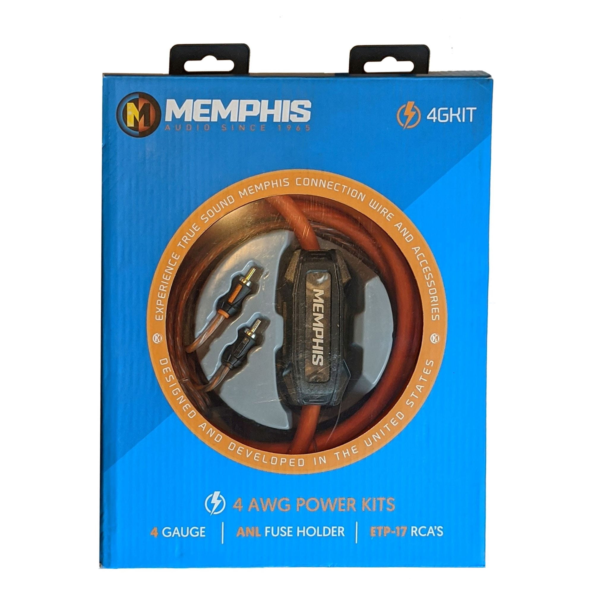 Memphis Audio SRX1200.1V 1200x1 at 1 Ohm SR Amplifier with 4GKIT 4-Gauge Amp Install Kit With ANL Fuse Holder and LL2BE 2-Channel Line Output Converter with Digital Bass Restoration