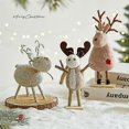 thumbnail image 2 of Christmas decorations felt Christmas elk desktop ornaments home holiday dress up scene layout photo props Christmas elk, 2 of 2