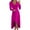 Hot Pink, variant on Dresses for Women Fall Dresses Fashion Erogenous Casual Buttocks V-Neck Solid Slimming Long Leeve Dress Green