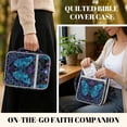 thumbnail image 4 of Xoenoiee Butterfly Heart Star Print Bible Cover Bag for Women Men, Scripture Study Carrying Book Cover Quilted Church Bag with Handle and Pocket, Bible Protective Christian Gifts, 4 of 7
