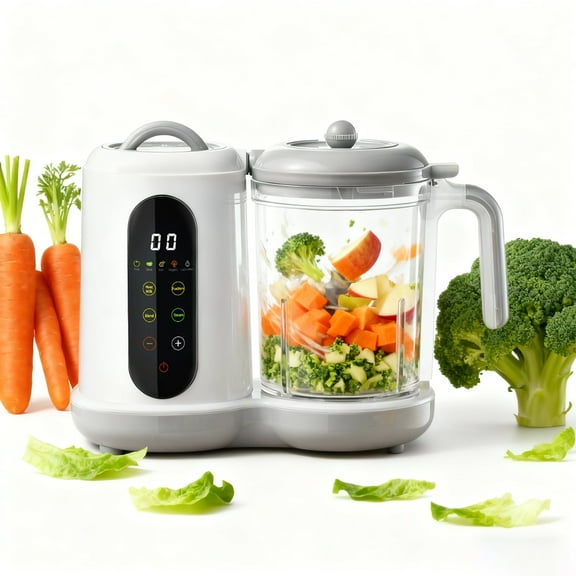 Oioane Baby Food Puree Maker with Multi-Function, Baby Steamer and Blender for Fruits, Vegetables, Meat