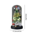 thumbnail image 4 of MXTPOV Small Christmas Tree with Glass Dome, Artificial Christmas Tree with String Lights, Xmas Tree Night Light, Fairy Lights Christmas Decorations, 9 inch, 4 of 6