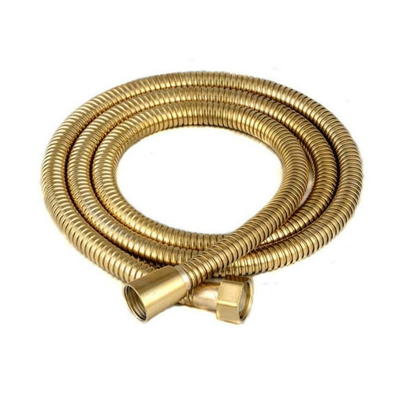 Gold Bright 1.5M Extra Long Shower Hose for Handheld Shower Head Stainless Steel Pipe Brass