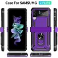 thumbnail image 7 of for Samsung Galaxy Z Flip 4 Case, Galaxy Z Flip 3 Case with Hinge Protection and 360°Rotate Ring Magnetic Kickstand Heavy Duty Protective Case for Samsung Galaxy Z Flip 3/4 Phone (Purple), 7 of 7