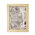thumbnail image 1 of Mapa de puntos de 1945, Corea del Sur Escritorio de madera Arte Pintura 6x8 pulgadas marco de foto foto, 1 of 4