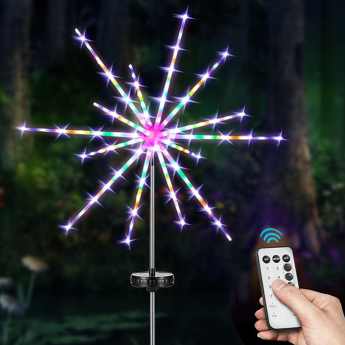 Waterproof Solar Garden Lights Outdoor, 112 LED Solar Meteor Firework