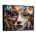 thumbnail image 2 of Designart "Transcendent Contrasts Opt Art painting I" Modern Floater Framed Wall Art Print, 2 of 7