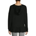 thumbnail image 3 of Time and Tru Women's Maternity Peplum Hoodie, 3 of 6