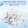 thumbnail image 1 of 50pcs Furniture Table Chair Leg Protectors Feet Padded Rubber 17mm x 6mm, 1 of 5