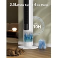 thumbnail image 4 of 37" Windowless Portable Air Conditioners, 3-in-1 Fan & Humidifier, 4 Modes & 3 Speeds, 12H Timer, 0.7 Gal Tank, 4 Ice Packs, 70° Oscillation, Remote Control for Indoor Use (White), 4 of 10