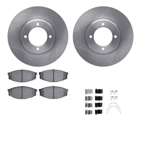 Dynamic Friction Company Front Brake Rotors with 5000 Advanced Brake Pads includes Hardware 6512-76176