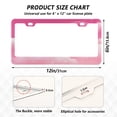 thumbnail image 2 of Aluminum License Plate Frame 2 Pack Car Exterior Accessory Car Tag Holder for Front Rear Plates Cars Decor Clouds and Pink Heart Shape, 2 of 7