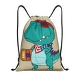 thumbnail image 1 of Lukts Cool Dino Playing Skateboard Pattern Drawstring Backpack Bag Sport Gym Sackpack,String Backpack Sport Bag Sack,Cinch Tote Gym Backpack-Medium, 1 of 6