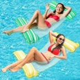 thumbnail image 1 of Juego de 2 hamacas de agua, tumbona inflable de piscina semicircular, silla flotante liviana, playa de piscina portátil para niños y adultos, 1 of 4