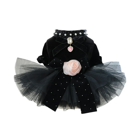KMWGRE Sparkling Tutu Dress With Delicate Lace Trim For XS And Small Breed Puppies Ideal Party Outfit A XS