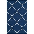 thumbnail image 3 of SAFAVIEH Dhurrie Solomon Geometric Moroccan Wool Area Rug, Navy/Ivory, 3' x 5', 3 of 5