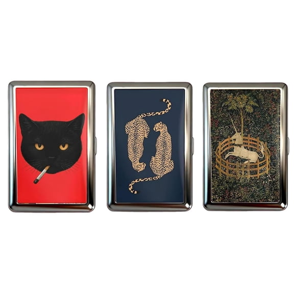 Metal Cigarette Case – Vintage-Style Versatile Card & Cash Case Metal Cigarette Cases , Gift for Men & Women(RL 3 PCS)