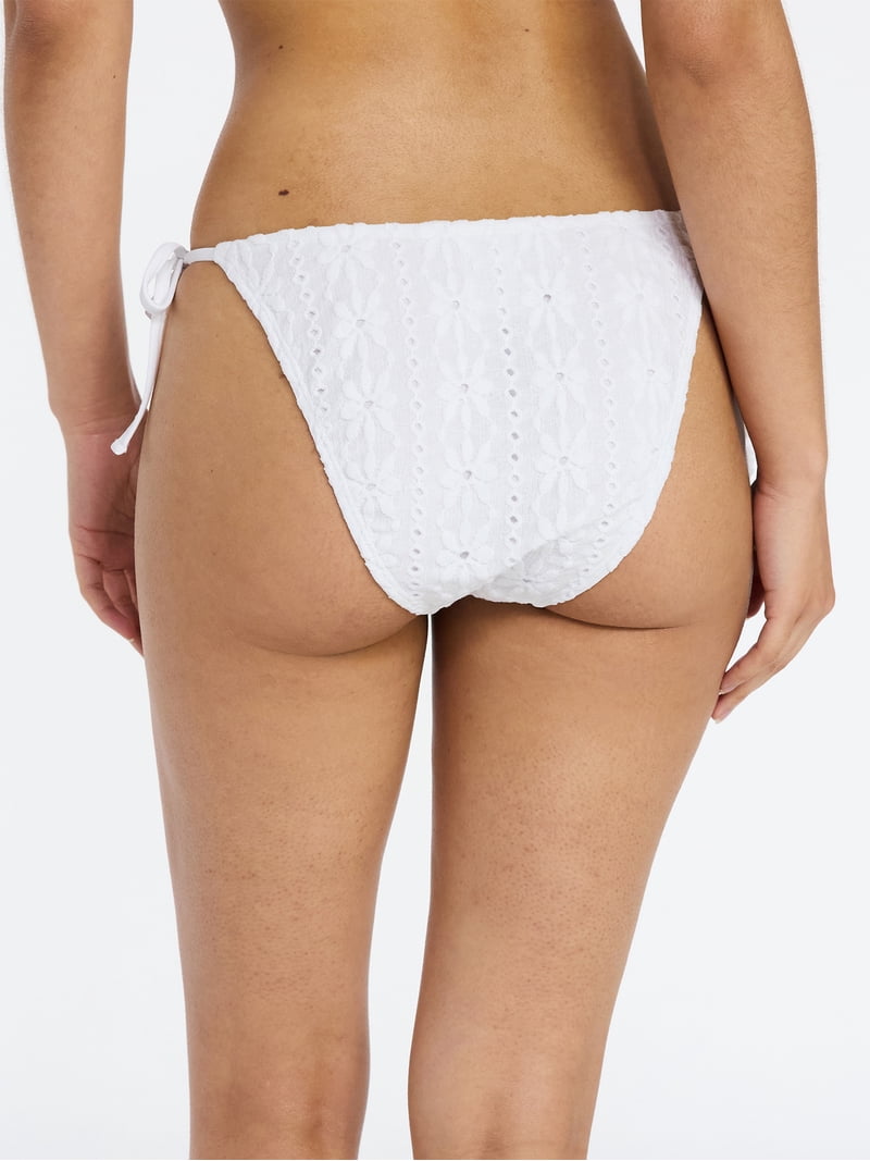 No Boundaries Missy Daisy String Bikini Bottoms, Women's XXS-XXL