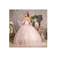 thumbnail image 5 of Women's GLS Gloria Strapless Bell Sleeve Two Tone Ball Gown Gl3234 Lilac Lavender And Champagne Goldish Beige Size XL Lavender/champagne, 5 of 5