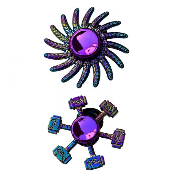 CYFW 2 Pcs Fidget Spinner,Colorful Metal Fidget Spinner,Flying Spinner,Fidget Spinners for Adults
