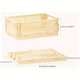 thumbnail image 2 of DEBGFS 4-Pack (5.9”x 3.8”x 2.2”)Mini Storage Crates Small Plastic Baskets for Desktop Shelf Drawer  Storage Bin Organizers Stackable Folding Containers Baskets for Kitchen Classroom Bedro,none,S, 2 of 7
