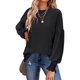 thumbnail image 4 of Womens Casual T Shirts, Casual Loose Solid Color Comfortable Crew Neck Womens Long Sleeve Top For Office, 4 of 6
