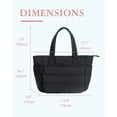 thumbnail image 2 of Gynky Tote Bag for Women, Lightweight Puffy Tote Handbag, Quilted Satchel Crossbody Bag for Women Work Travel, Black, 2 of 7