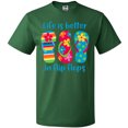 thumbnail image 3 of Inktastic Life is Better Flip Flops T-Shirt, 3 of 5