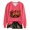 Pink 0902 sweatshirts, variant on Womens Plus Size Halloween Sweatshirts Trendy Pumpkin Floral Printed Long Sleeve Graphic Tops Fall Loose Fit V Neck Tshirts Pullovers Red XL