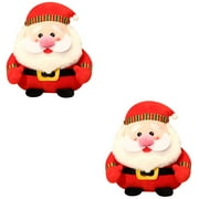 2pcs Santa Claus Doll Adorable Santa Claus Doll Decoration Santa Christmas Ornament