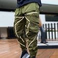 thumbnail image 7 of Mens Cargo Pants Ofreoo Men's Solid Color Three-dimensional Sense Sports Multi-pocket Washed Straight Barrel Reflect Light Cargo Outdoor Casual Pants Christmas Gift, 7 of 7