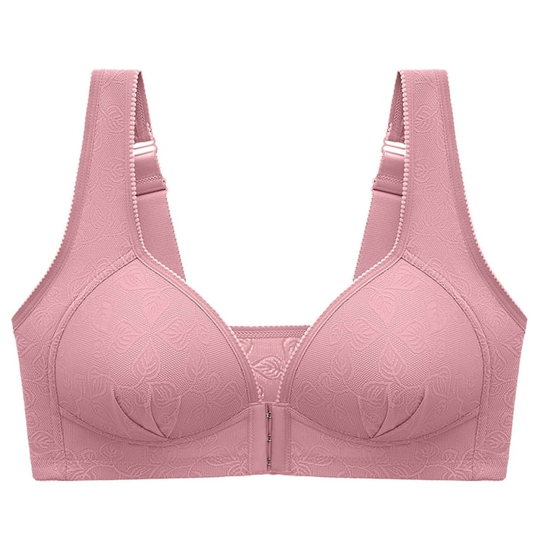 Rutainlusire Womens Bras Front Closure Bras for Women Plus Size Ladies  Traceless Comfortable No Steel Ring Vest Breathable Gathering Front Opening  Buckle Bra Woman Underwear 