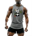 thumbnail image 3 of Chaleco deportivo de secado rápido para entrenamiento al aire libre, moda, ropa cómoda, para las cuatro estaciones, estampado informal, para correr, con cuello redondo, para hombre, 3 of 5