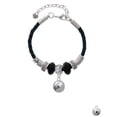 thumbnail image 2 of Delight Jewelry Silvertone Faith Disc with Cutout Flower Big Sister Celtic Knot Leather Bead Bracelet, 7"+2" Extender, 2 of 4