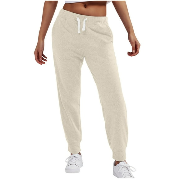 Women's Plus Size Joggers Pants with Pockets Athletic Running Sweatpants Casual Loose Drawstring Trousers