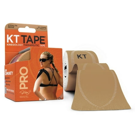 KT Tape Pro Precut Strips, Stealth Beige - 20 CT