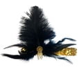 thumbnail image 3 of Way to Celebrate! Halloween Dress up Adult Flapper Kit, Gold, 3 of 6