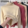 thumbnail image 4 of Turtle Neck Winter Sweater Women Elegant Thick Warm Female Knitted Pullover Loose Basic Knitwear Jumper Drop Shipping, 4 of 6