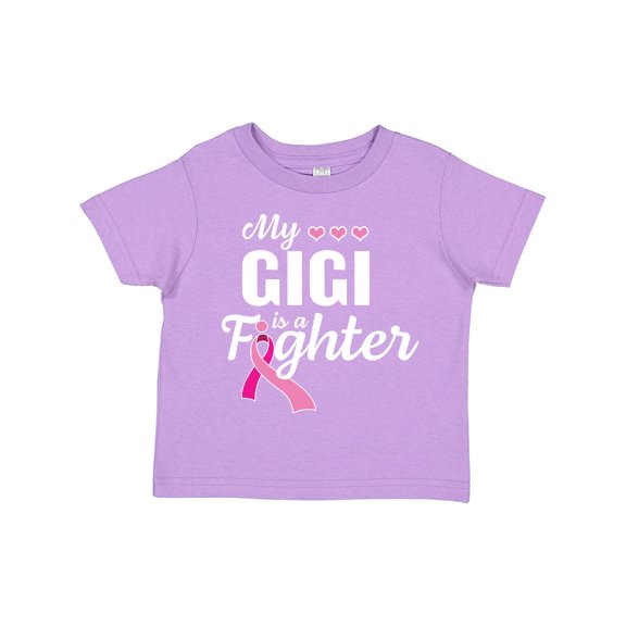 Inktastic Breast Cancer Awareness My Gigi is a Fighter Boys or Girls Toddler T-Shirt