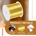 thumbnail image 3 of Uxcell Jewelry Craft Wire, Copper Beading Wire with Plier for Jewelry Making 1 164 feet x 28 Guage, 3 of 7