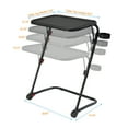 Mainstays Rectangle Adjustable TV Tray Folding Indoor Table Black, 20.