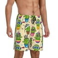 thumbnail image 2 of Uemuo Cute Cartoon Cactus Pattern Men's Short Pajama Pants – Soft & Breathable Lounge Shorts, Elastic Waistband with Pockets, Lightweight Sleepwear for All-Season Comfort-4X-Large, 2 of 6