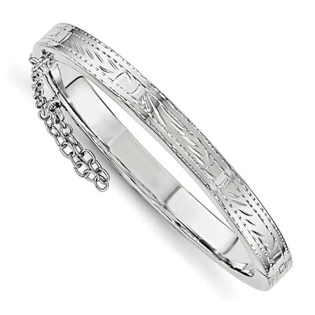 Sterling Silver Just Like Mommy Text. w/Safety Hinged Child's Bangle Bracelet