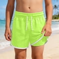 thumbnail image 2 of Boy Swim Trunks with Compression Liner Kids Swimming Shorts for Boys Stretch Quick Dry Beach Swimsuit Boys Shorts Size 9-10 Years, 2 of 4