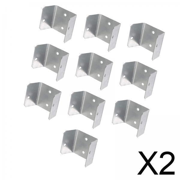 Soportes para vallas,Soportes para cercas de madera,vinilo y postes metálicos,Abrazaderas cuadradas para tuberías,conectores en forma de U,Piezas de montaje para conectores de paneles de