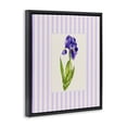 thumbnail image 4 of Purple Stripe Iris Black Framed Floater Canvas Wall Art, design by Lisa Wehmeyer, 4 of 10