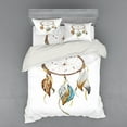 thumbnail image 2 of Ambesonne Feather Bedding Set 3 Pcs, Watercolor, Twin XL, Brown Blue Grey, 2 of 3